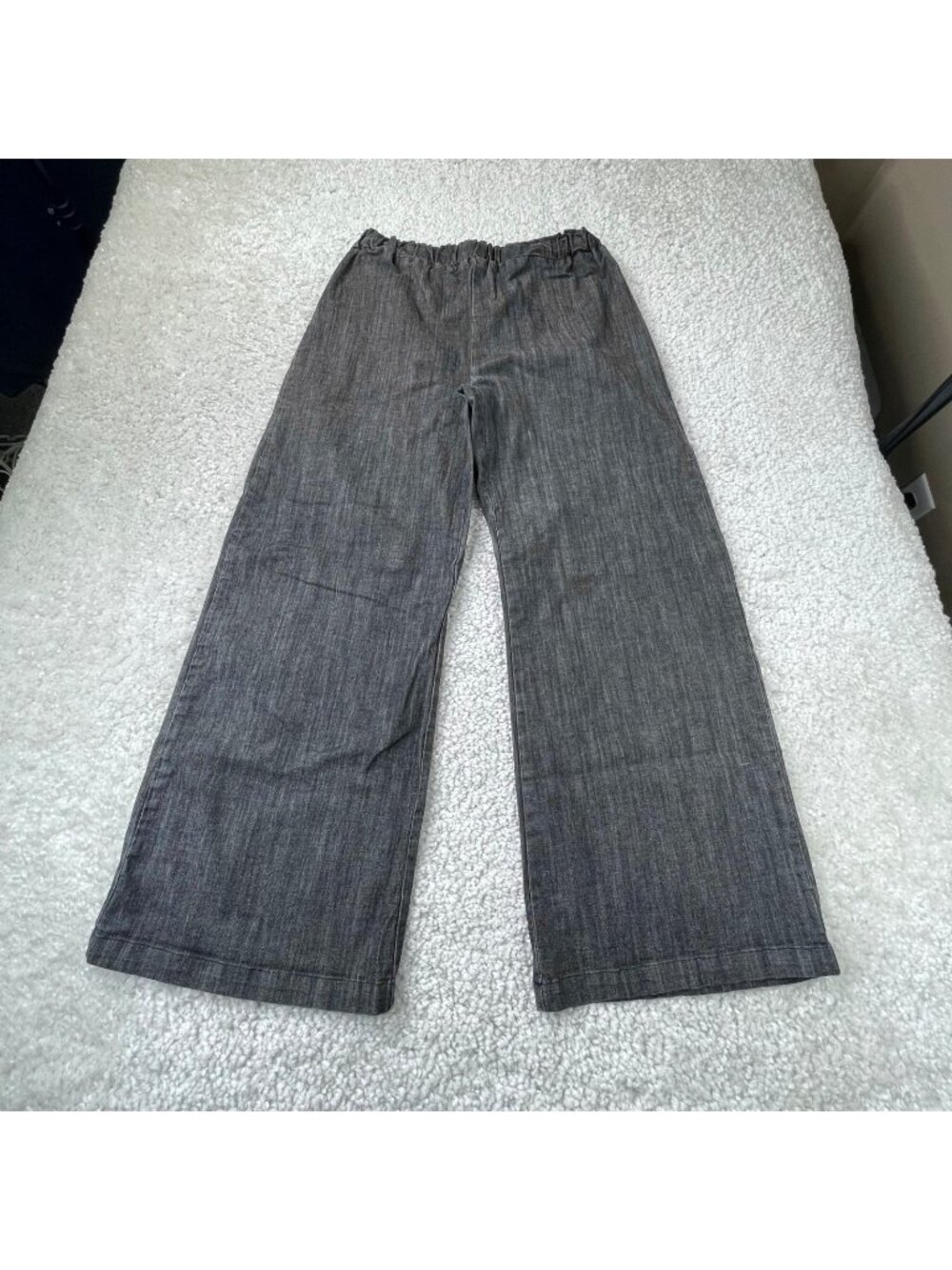 LA Relaxed The Simple Pant Wide Leg Mineral Wash Black Womens Medium